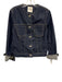 Zara Size M Dark Wash Cotton Long Sleeve Button Up Denim Jacket Dark Wash / M