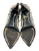 Ann Mashburn Shoe Size 39 Black & Gray Leather Snake Embossed Side Zip Booties Black & Gray / 39