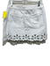 Celine Size 40 / M White Cotton Denim Flower Embroidered Mini Skirt White / 40 / M