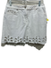 Celine Size 40 / M White Cotton Denim Flower Embroidered Mini Skirt White / 40 / M