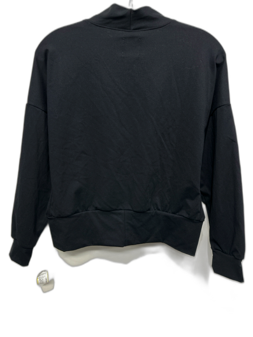 THE KNO Size S Black Nylon Blend Surplice Long Sleeve Jogger Top Black / S