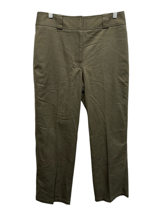 Saint Art Size S Olive Green Cotton Twill Zip & Hook Closure High Rise Pants Olive Green / S