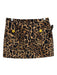 L'agence Size 4 Brown & Black Cotton Gold Buttons Animal Print Mini Skirt Brown & Black / 4