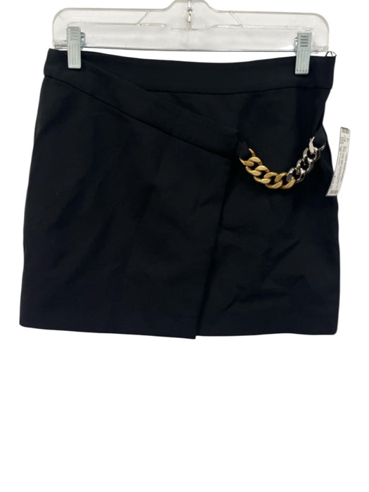 Stella McCartney Size 38 Black, Gold, Silver Polyester & Wool Chain Detail Skirt Black, Gold, Silver / 38