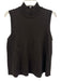 ME+EM Size S Dark Brown Merino Wool & Cashmere Sleeveless Mock Neck Rib Knit Top Dark Brown / S