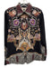 Etro Size 46 Black, Purple, Orange Cotton Long Sleeve Paisley Print Buttons Top Black, Purple, Orange / 46