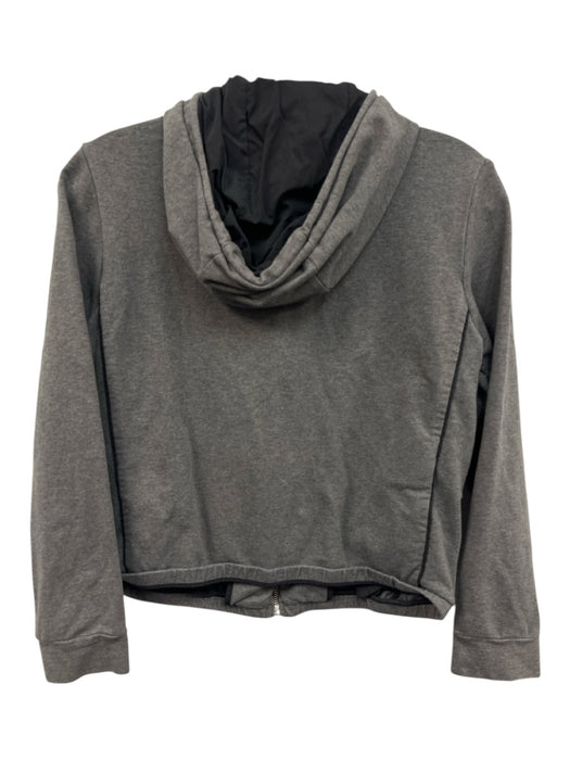Prada Size XS Gray Cotton & Elastane Hood Heathered Zip Up Jacket Gray / XS