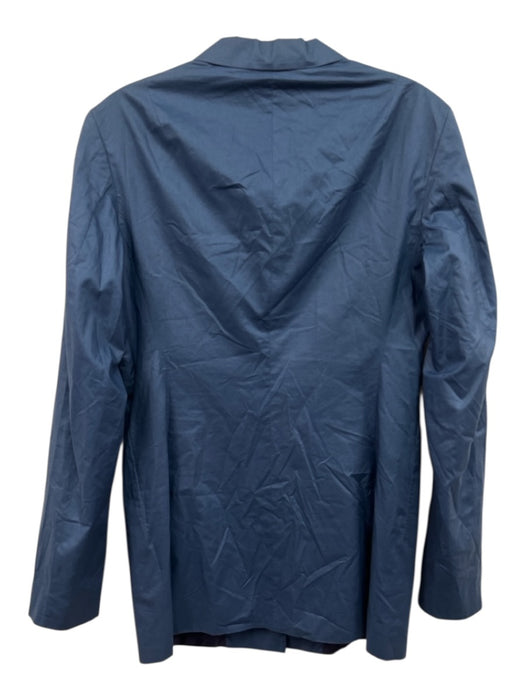 Jil Sander Size 36 Blue Cotton & Silk Buttons Lapel Jacket Blue / 36