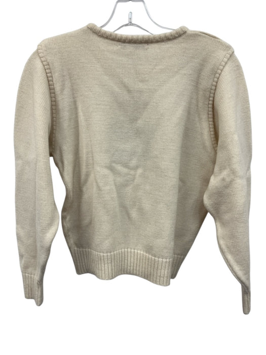 Roberta di Camerino Size 38 Cream & Multi Wool Belts Knit Sweater Cream & Multi / 38