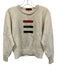 Roberta di Camerino Size 38 Cream & Multi Wool Belts Knit Sweater Cream & Multi / 38