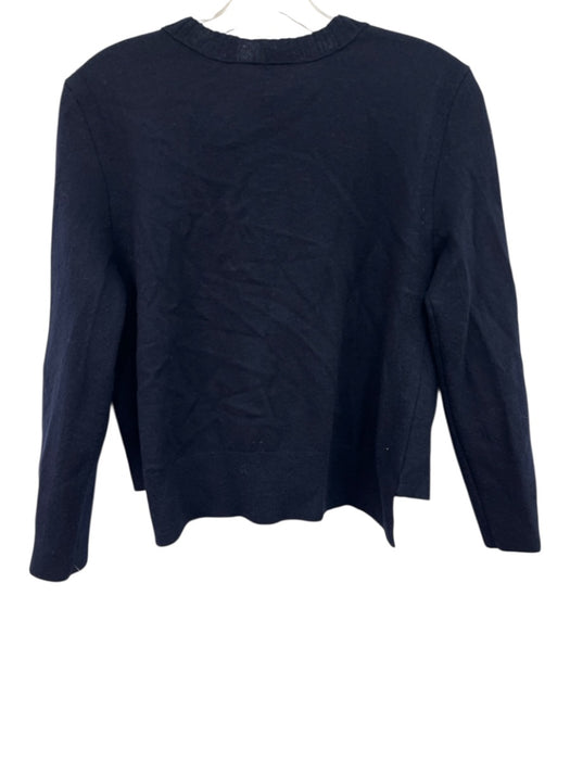 Celine Size XS Navy Blue Wool Tie Front 3/4 Sleeve Cardigan Navy Blue / XS