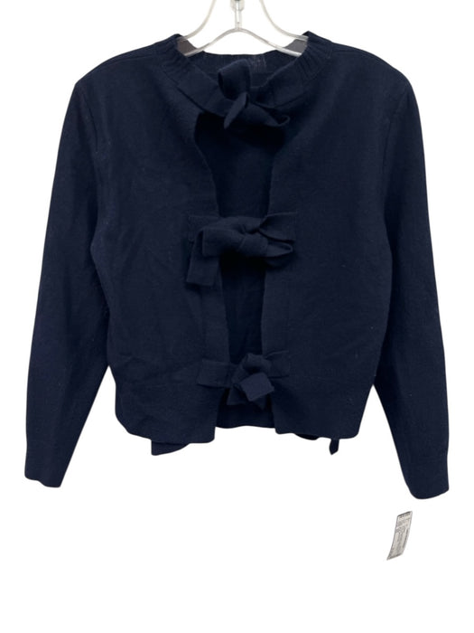 Celine Size XS Navy Blue Wool Tie Front 3/4 Sleeve Cardigan Navy Blue / XS