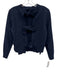 Celine Size XS Navy Blue Wool Tie Front 3/4 Sleeve Cardigan Navy Blue / XS