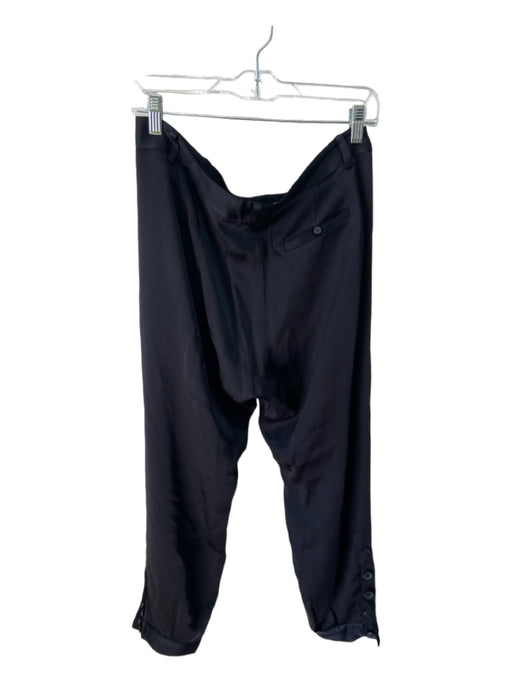 Nili Lotan Size 6 Black Acetate Blend Mid Rise Pockets Tapered Pants Black / 6