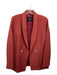 Rachel Comey Size 8 Red Cotton Blend Textured Back Flap Tortoise Buttons Jacket Red / 8