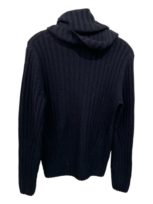 Dries Van Noten Size M Black Wool Knit Ribbed turtle neck Sweater Black / M