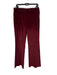 Prada Size 42 Maroon Cotton Blend Velvet Corduroy Flare Pants Maroon / 42