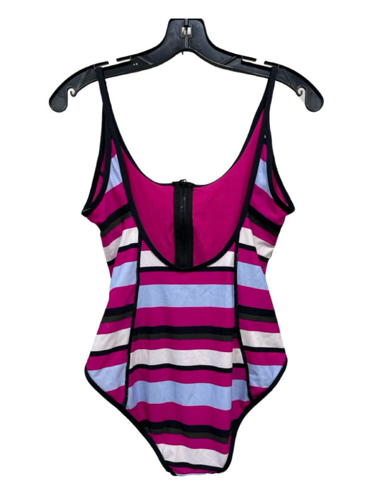 Proenza Schouler Size L Pink & Black Print Nylon Blend Princess Seams Swimsuit Pink & Black Print / L