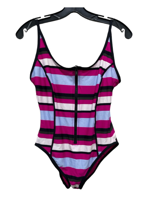 Proenza Schouler Size L Pink & Black Print Nylon Blend Princess Seams Swimsuit Pink & Black Print / L