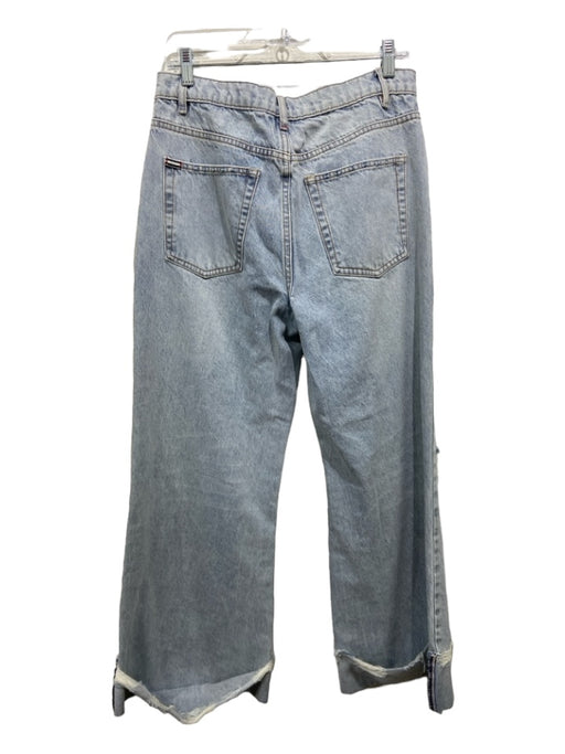 Alice + Olivia Jeans Size 30 Light Wash Cotton Denim Distressed High Rise Jeans Light Wash / 30