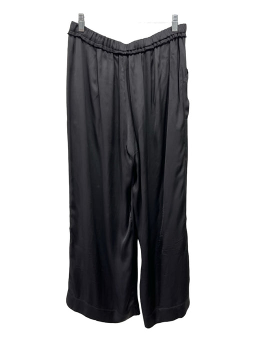 Raquel Allegra Size 2 Black Viscose Blend Elastic Waist Wide Leg Pockets Pants Black / 2