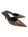 Paris Texas Shoe Size 39.5 Orange & Black Snake Pointed Toe Open Heel Pumps Orange & Black / 39.5