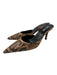 Paris Texas Shoe Size 39.5 Orange & Black Snake Pointed Toe Open Heel Pumps Orange & Black / 39.5