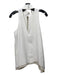 Cinq a Sept Size S White Triacetate Blend Cut Out Mock Collar Sleeveless Top White / S