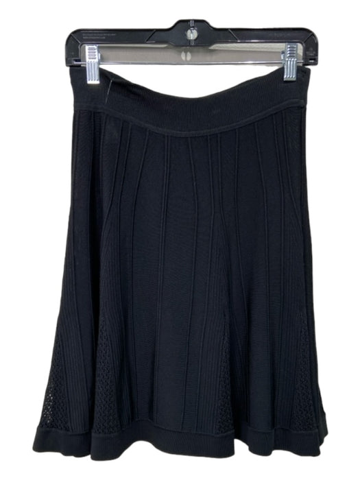 A.L.C. Size S Black Rayon Blend Elastic Waist Knit Skirt Black / S