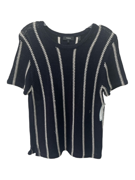 Theory Size S Knit Sweater Top Stripe Navy / S