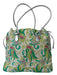 Prada Green, Ivory, Pink Fabric Jacquard Metallic Thread Drawstring Top Bag Green, Ivory, Pink / S