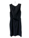 Dolce & Gabbana Size S/42 Black Acetate Blend Back Zip Sleeveless Belted Dress Black / S/42