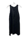 Dissh Size 4 Black Linen Sleeveless Frayed Edge Knee Length Dress Black / 4