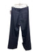 Sea New York Size 4 Navy Blue Virgin Wool Blend Cuffed Straight Wide Pants Navy Blue / 4