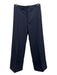 Sea New York Size 4 Navy Blue Virgin Wool Blend Cuffed Straight Wide Pants Navy Blue / 4