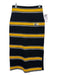 Louis Vuitton Size XS Black, Yellow, White Viscose Horizontal Stripes slit Skirt Black, Yellow, White / XS