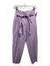 Claudie Pierlot Size 38/S Light Purple Linen Sash Pleated High Rise Pants Light Purple / 38/S