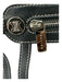 Celine Black & Gray Canvas & Leather Monogram Silver Hardware Zip Top Bag Black & Gray / Small