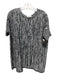 Kinross Size M Gray & Black Cashmere Heathered Boat Neck Drop Shoulder Top Gray & Black / M