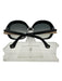 Balenciaga Black Acetate Gold hardware Round Gradient Sunglasses Black