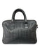 Bottega Veneta Black Leather Woven 2 handles briefcase Travel Bag Black / M