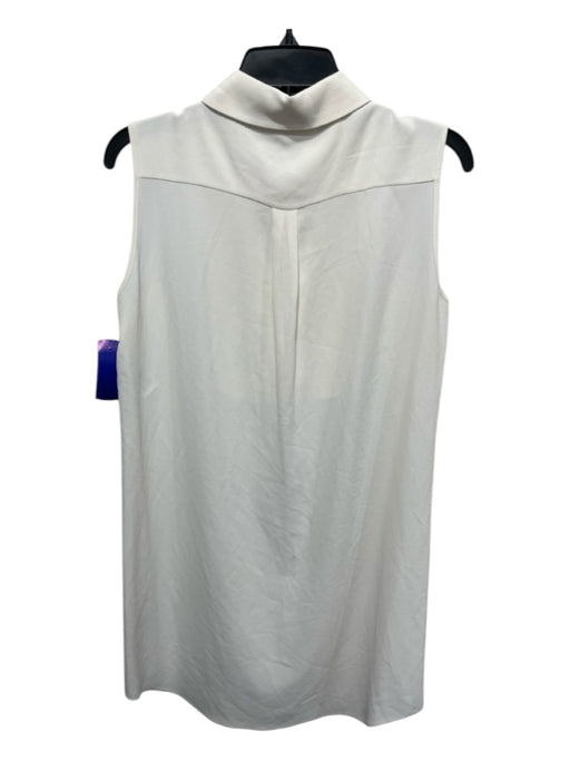 Michael Kors Collection Size 8 Cream White Silk Sleeveless Quarter Button Dress Cream White / 8
