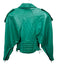 Michael Hoban Size XS/S Green Leather Dolman Sleeve lace up Moto Jacket Green / XS/S