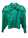 Michael Hoban Size XS/S Green Leather Dolman Sleeve lace up Moto Jacket Green / XS/S