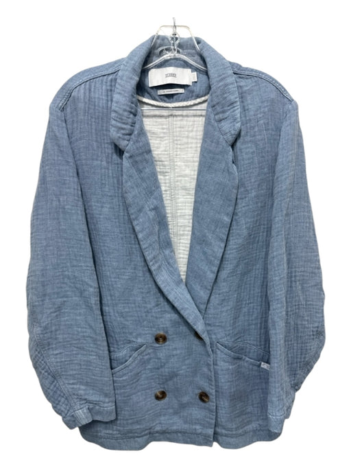 Closed Size XS/24 Light Blue Cotton Long Sleeve Gauze Double Breasted Pant Set Light Blue / XS/24