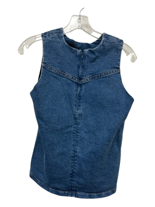 M. Martin Size 4 Medium Wash Cotton Denim Sleeveless Back Zip Top Medium Wash / 4