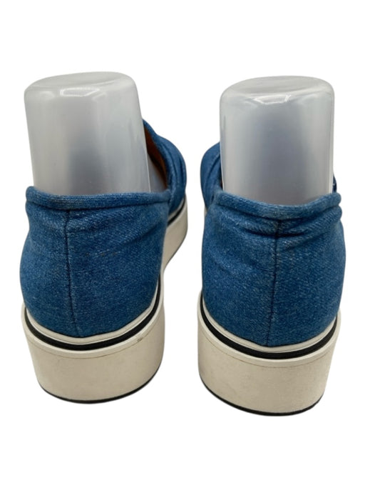 Veronica Beard Shoe Size 39 Medium Wash Leather Lined Denim Twist Knot Sneakers Medium Wash / 39