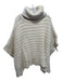 Margaret O'leary Size 1 Cream Lambswool Blend Chunky Knit Turtleneck Sweater Cream / 1