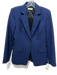 Altuzarra Size 40 Blue Wool Blend Shoulder Pads Flap Pockets One Button Jacket Blue / 40