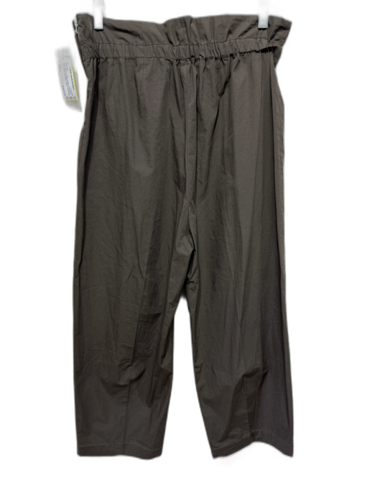 Hache Size 42/44 Brown Cotton Elastic Waistband High Waist One Button Pant Set Brown / 42/44